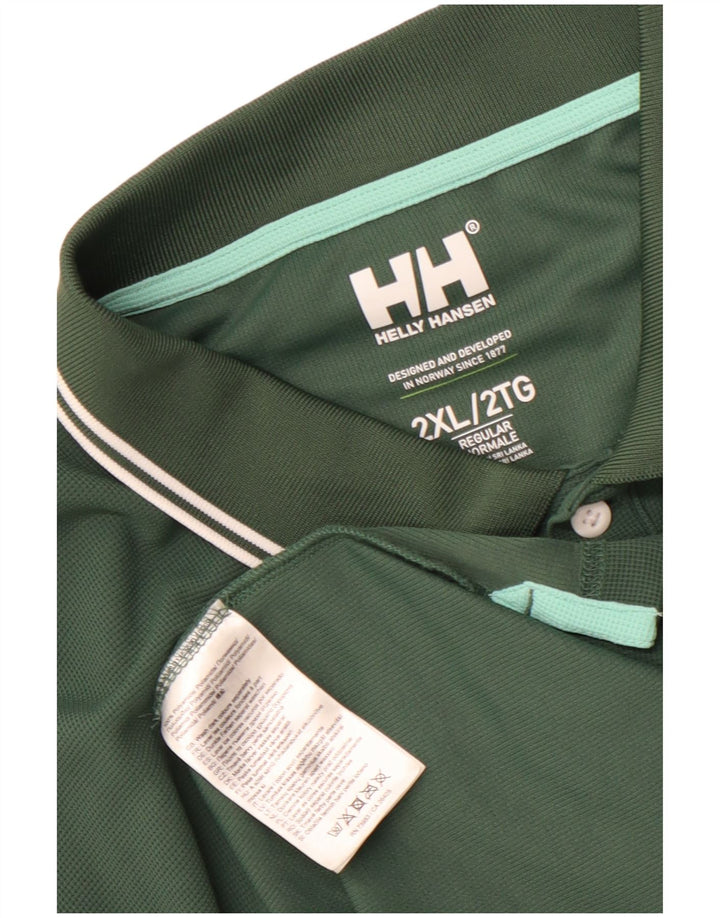 Helly Hansen Polo Regular Homme 2XL Vert Polyamide