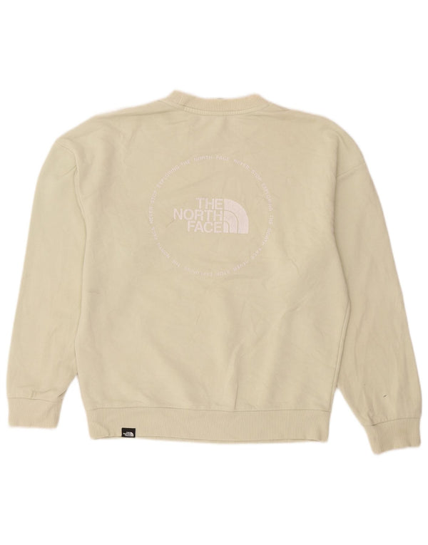 The North Face Sweat-shirt pour femme UK 14 Medium Off White Coton
