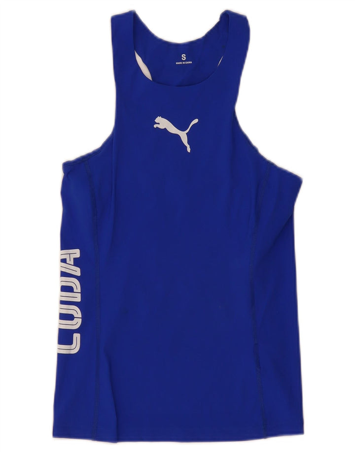 PUMA Débardeur Cuba Graphic pour femme UK 8 Small Bleu Polyamide