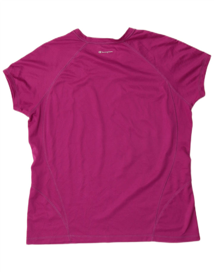 Champion T-Shirt Femme Top UK 18 XL Rose Polyester