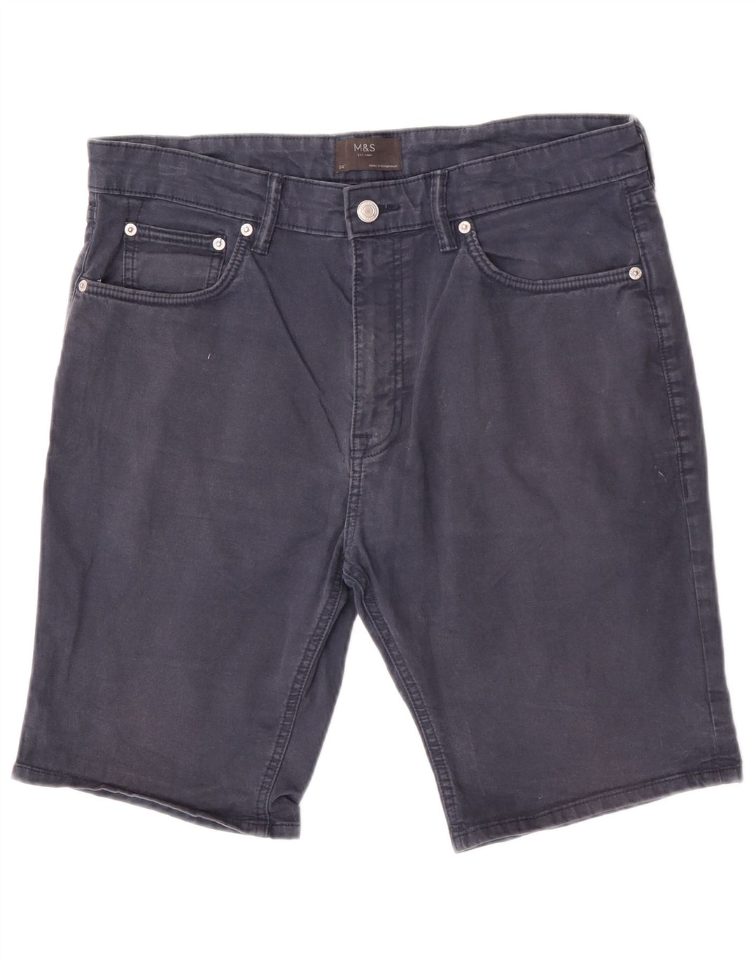 Marks & Spencer Short décontracté pour homme W34 en coton bleu marine Taille L