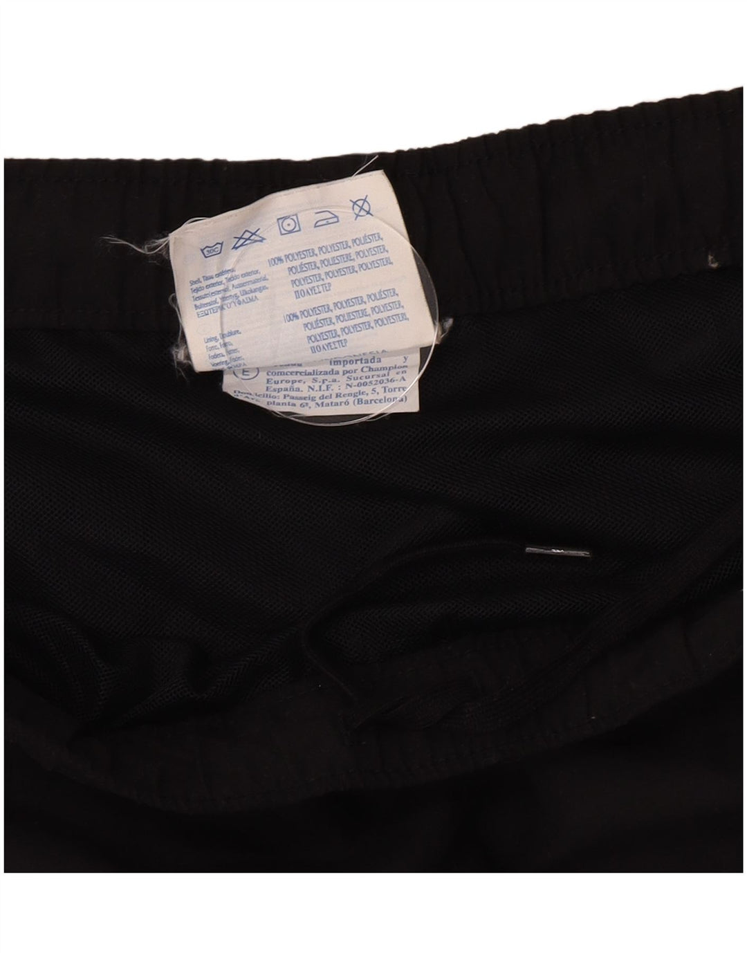 Champion Short de sport pour homme Large Noir Polyester