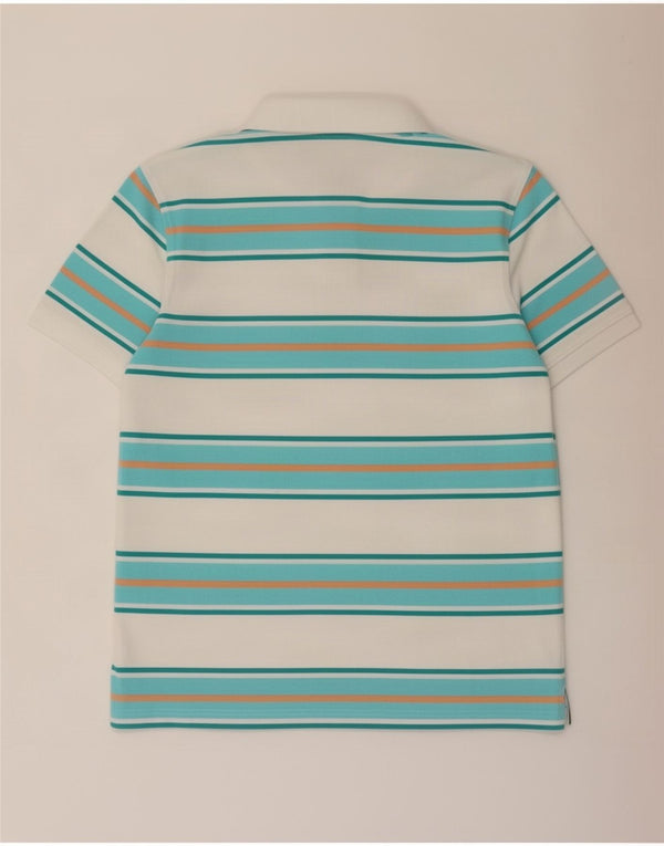 Crew Clothing Polo Homme Coton Rayé Bleu Moyen