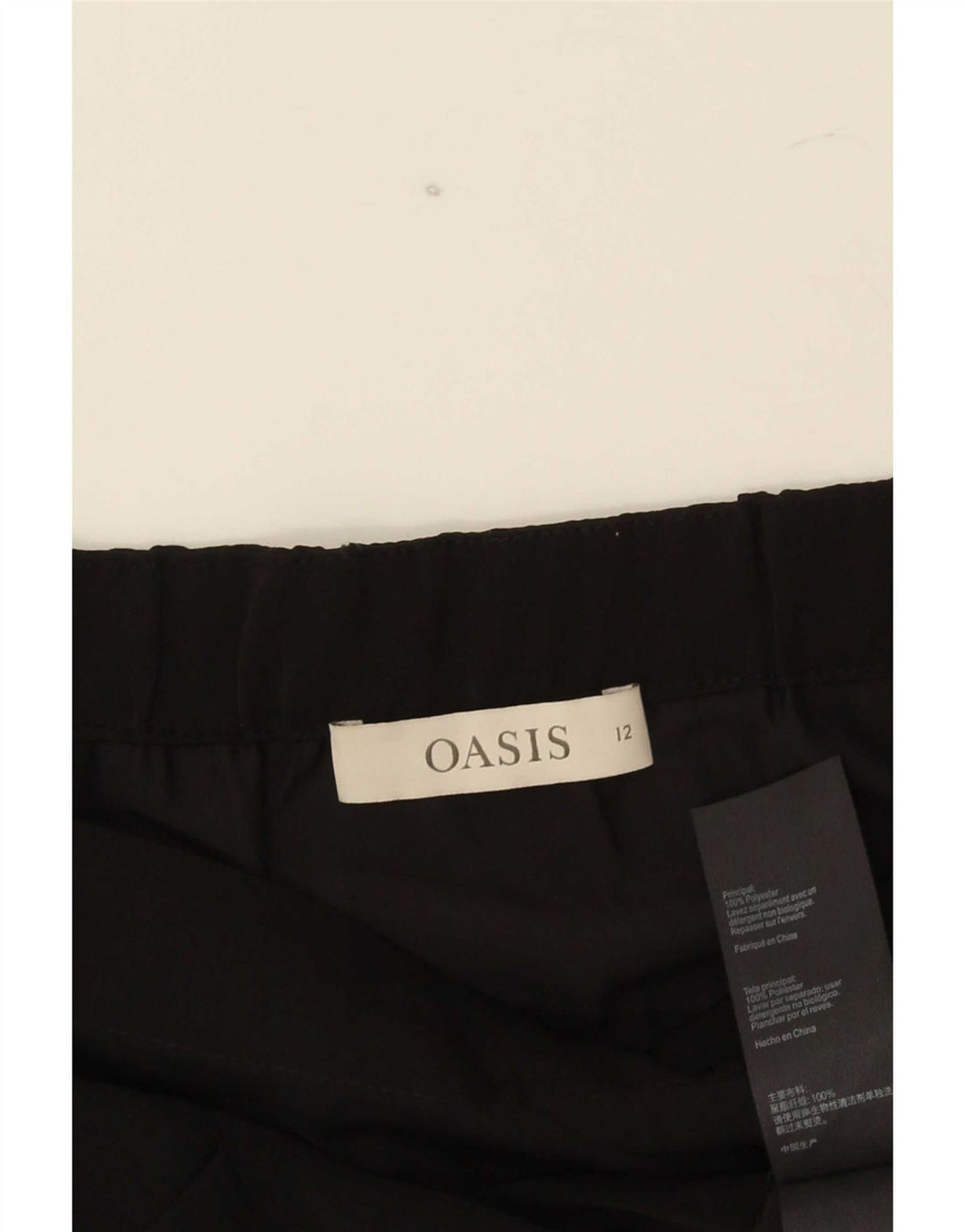 Oasis Haut à manches 3/4 pour femme, épaules dénudées, UK 12, noir moyen, polyester