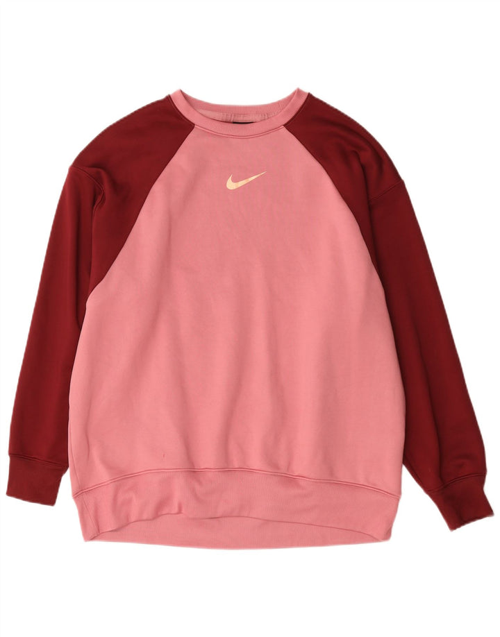 Nike Sweat-shirt en coton color block rose moyen pour homme