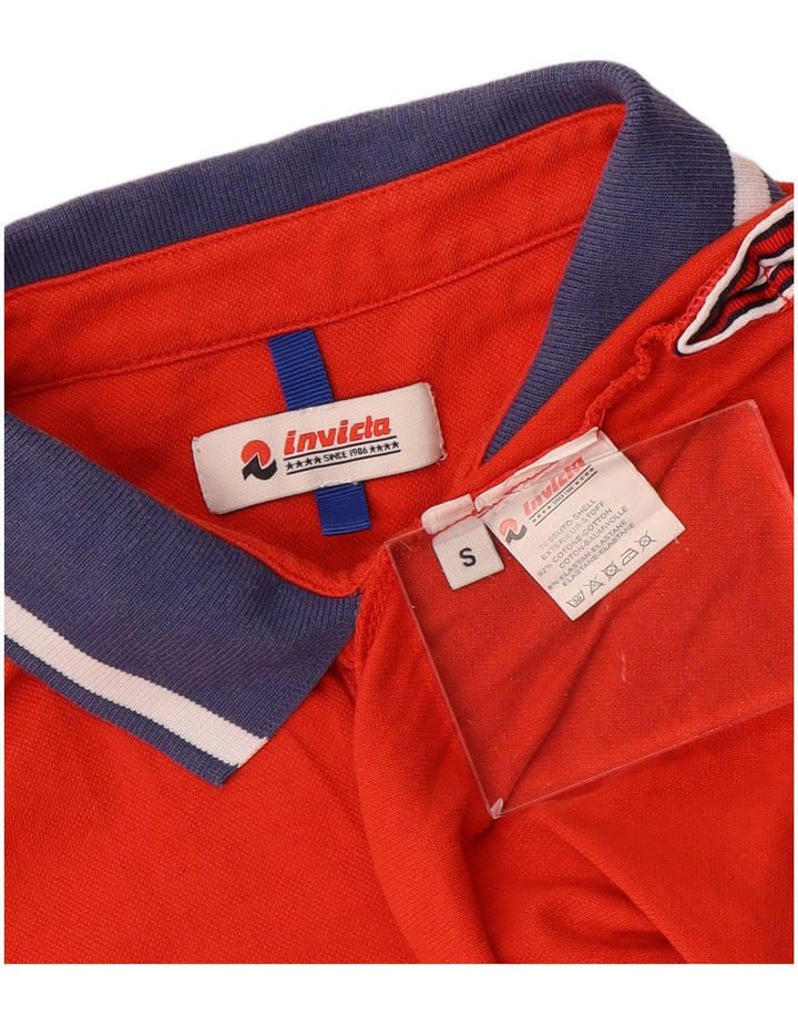 Invicta Polo graphique homme petit coton color block rouge