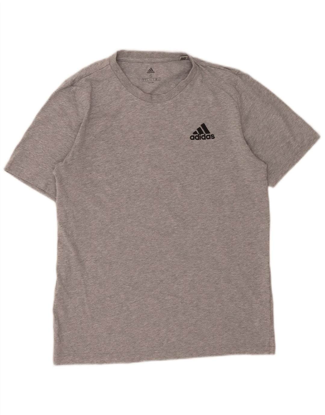 ADIDAS Mens Graphic T-Shirt Top Small Grey Cotton