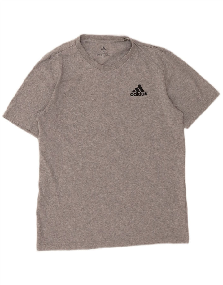 ADIDAS Mens Graphic T-Shirt Top Small Grey Cotton