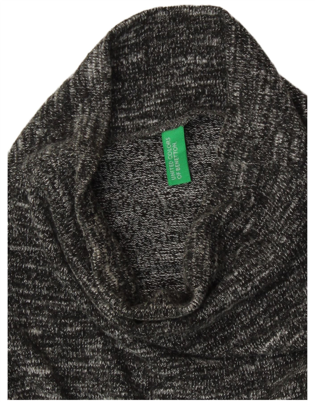 Benetton Robe droite sans manches pour femme UK 8 Petit Gris Moucheté
