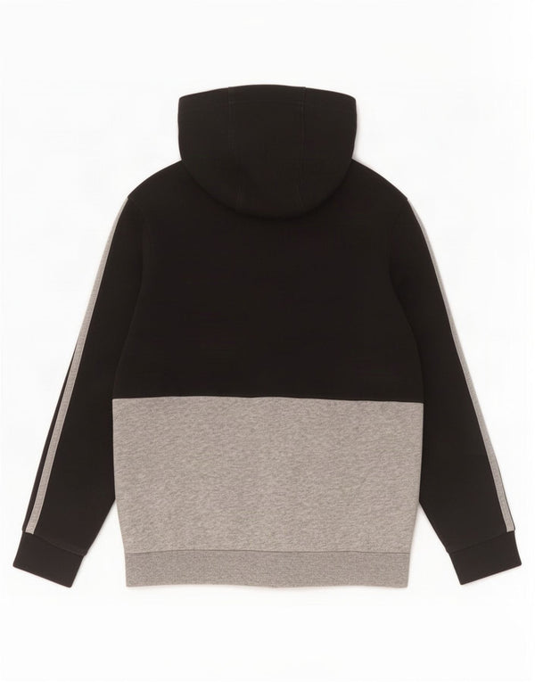 Adidas Pull à capuche zippé pour garçon 9-10 ans Noir Colourblock Coton