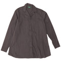 Benetton Chemise surdimensionnée pour femme UK 10 Small Gris Coton
