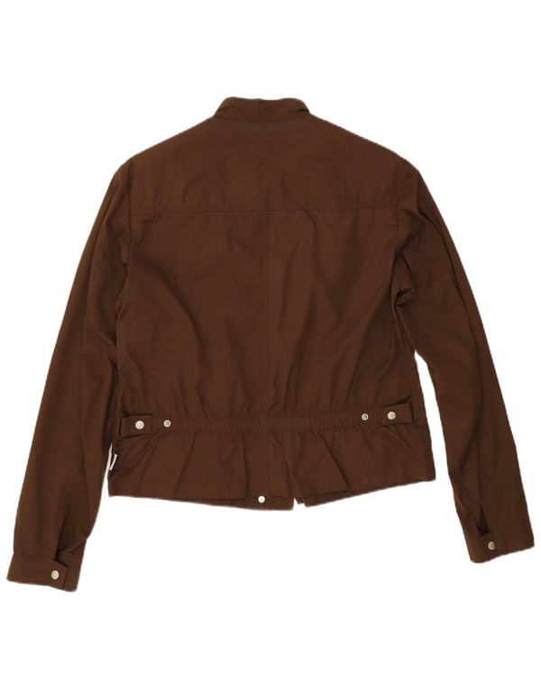 Geox Veste Bomber Femme UK 14 Large Marron Polyester
