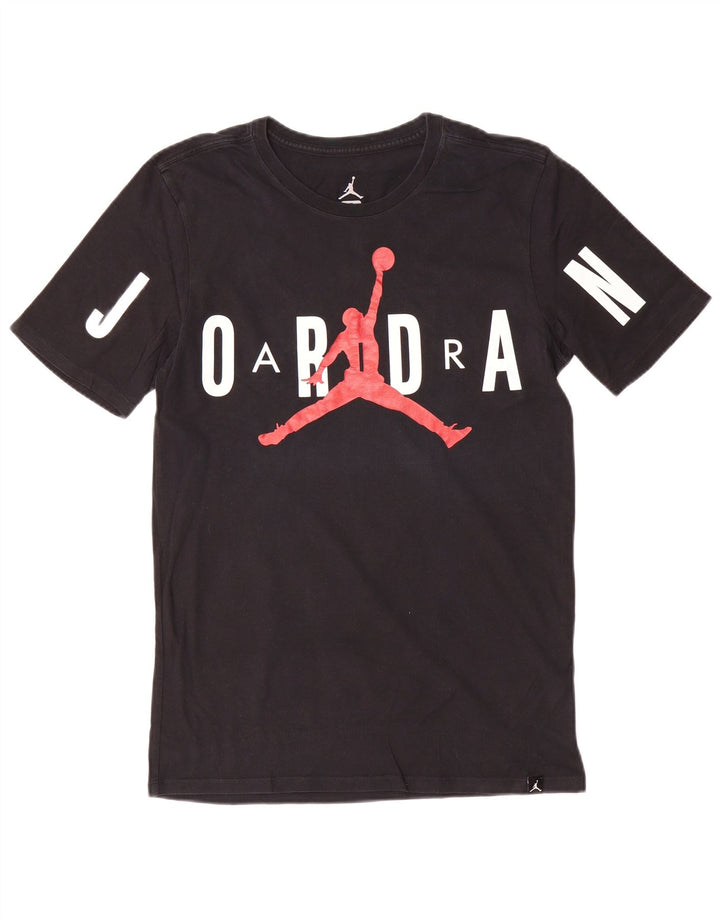 Jordan T-shirt graphique pour homme Petit coton noir