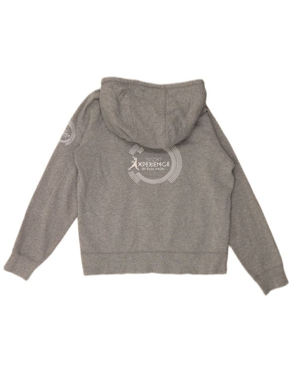 Nike Pull à capuche graphique en coton moucheté gris moyen pour homme