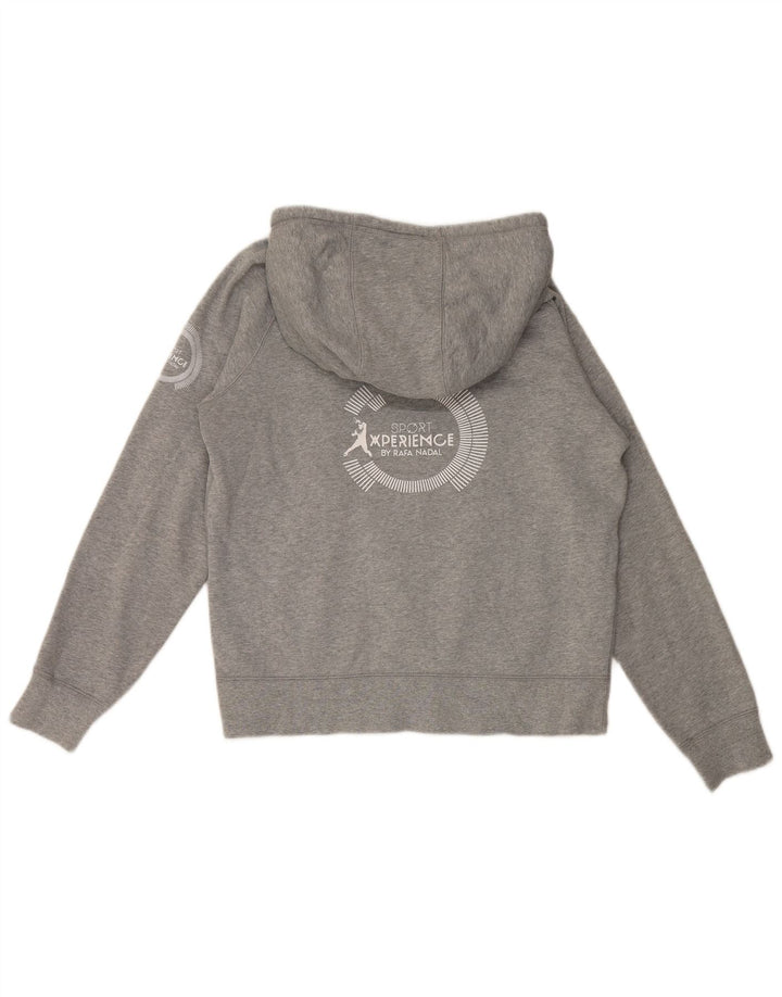 Nike Pull à capuche graphique en coton moucheté gris moyen pour homme