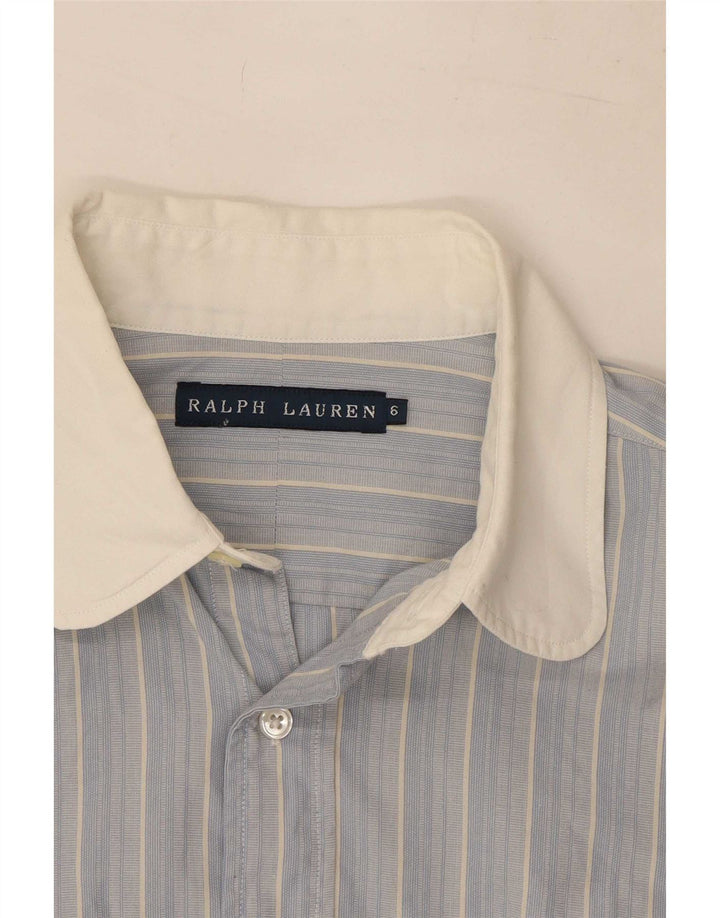 Ralph Lauren Chemise pull femme US 6 coton rayé bleu moyen