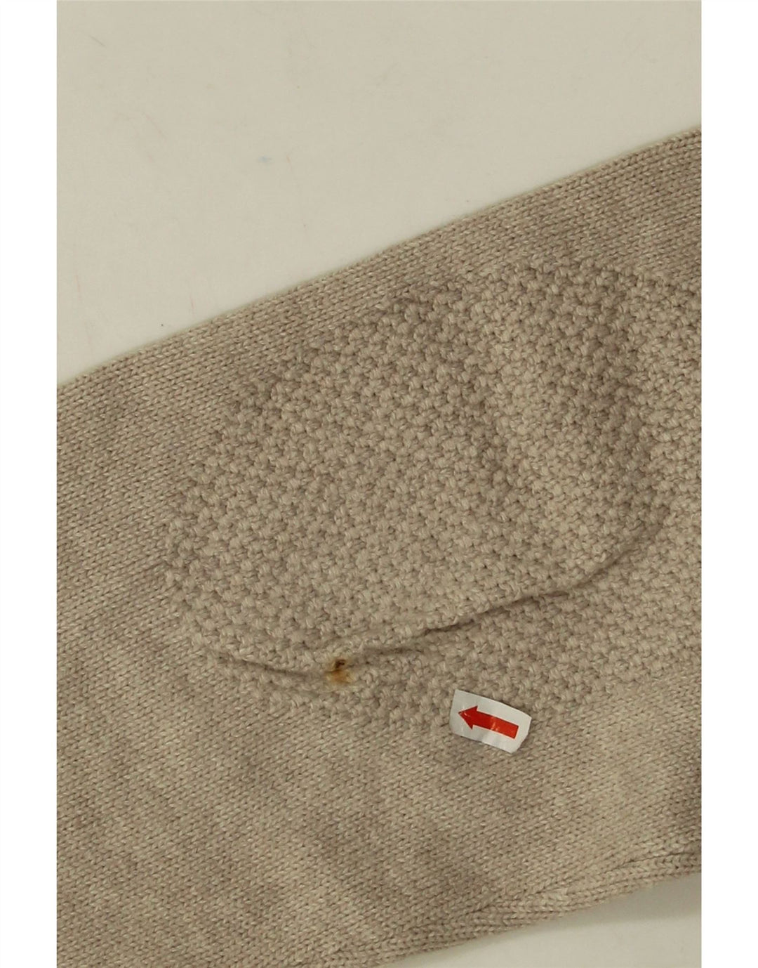 Massimo Dutti Pull à col châle pour homme en coton beige Large