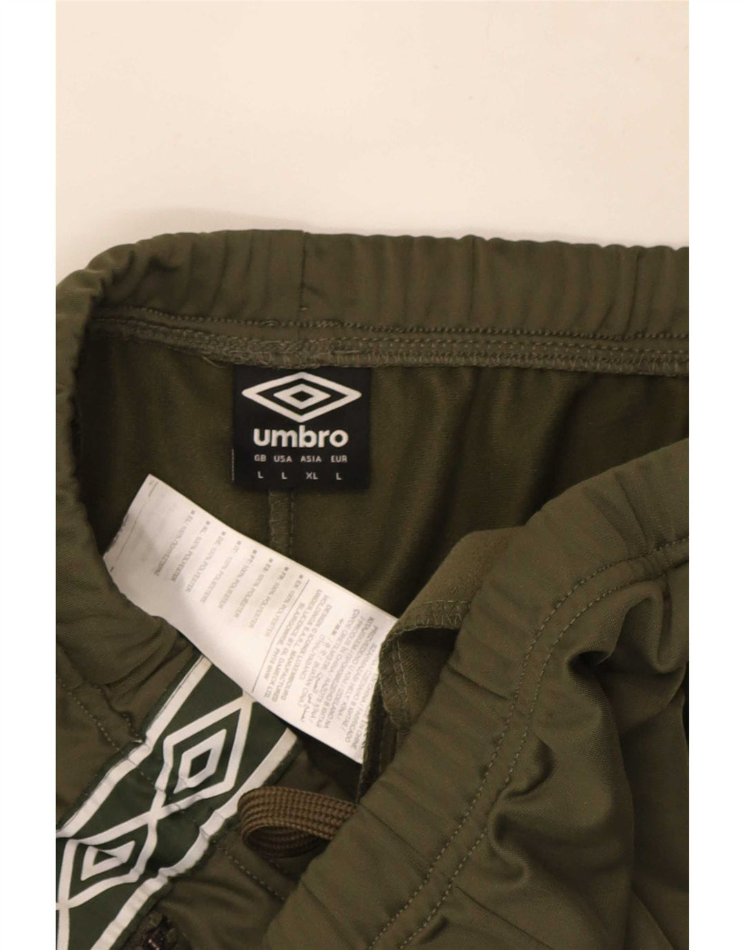 Umbro Short de Sport Graphique Homme Kaki Large Polyester