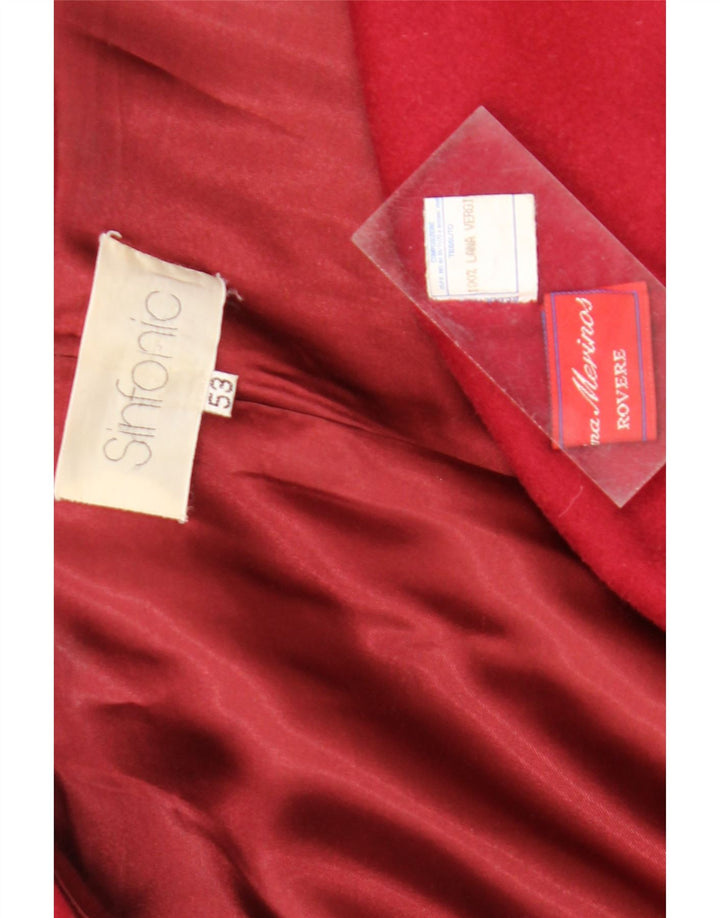 vintage Femme Overcoat Overcoat IT 53 2XL Laine Rouge