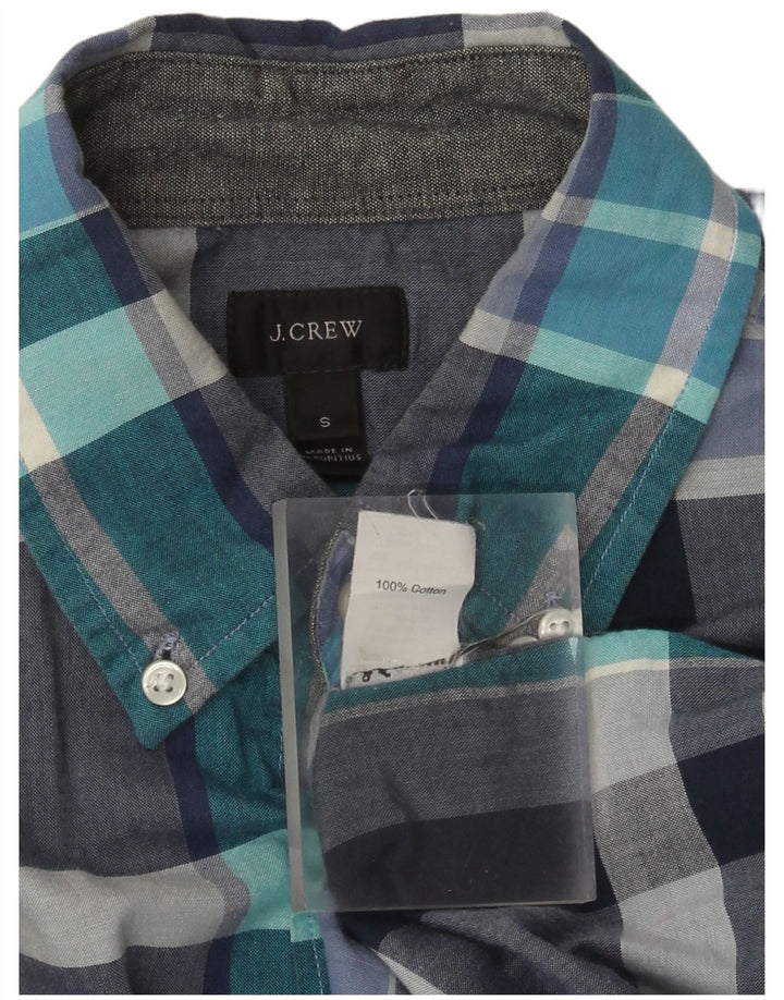 J. Crew Chemise Homme Petit Carreau Bleu Coton