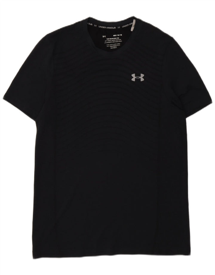 Under Armour Tee-Shirt Heat Gear Homme Gris Moyen Rayé Polyester