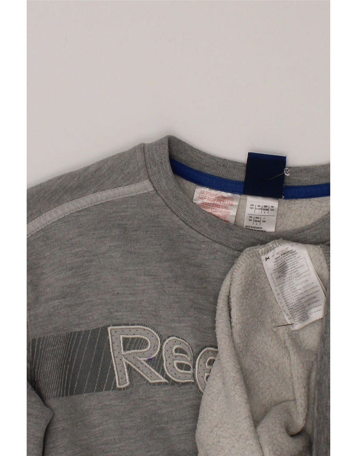 Reebok Sweat-shirt graphique garçon 11-12 ans Gris Coton