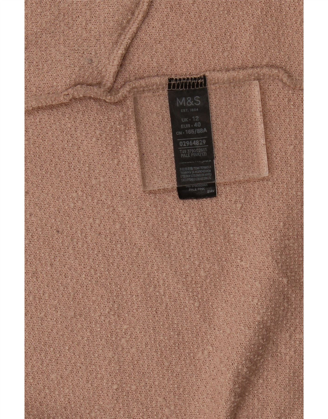 Marks & Spencer Pull cardigan ouvert long pour femme UK 12 Rose moyen