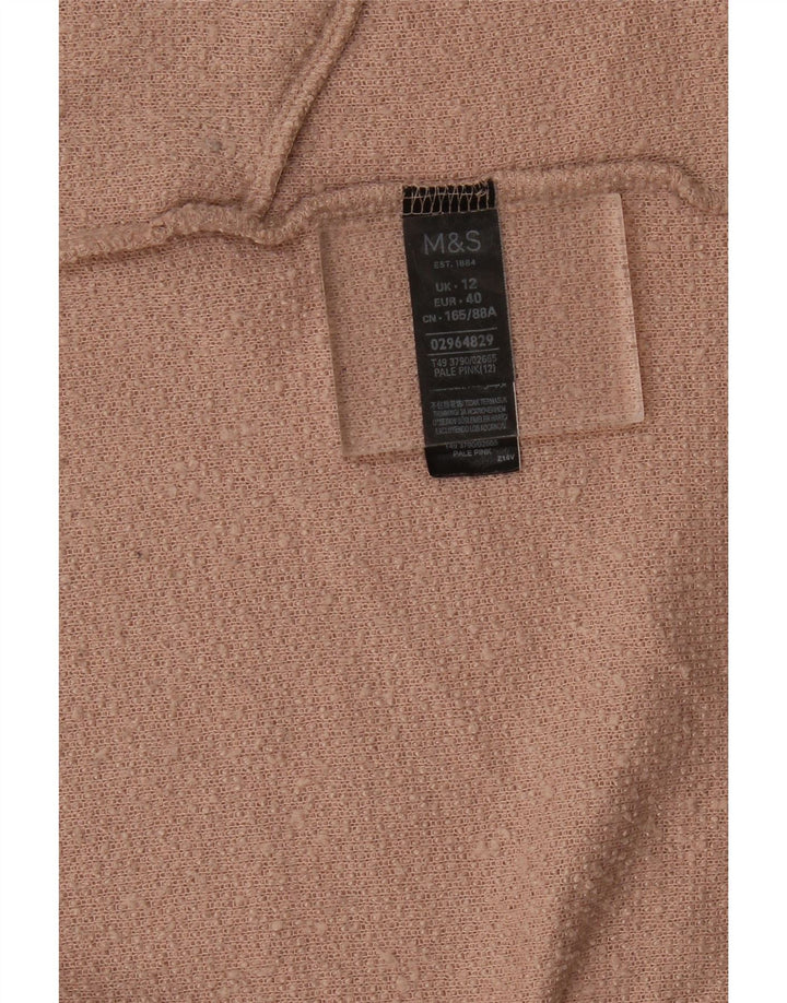 Marks & Spencer Pull cardigan ouvert long pour femme UK 12 Rose moyen