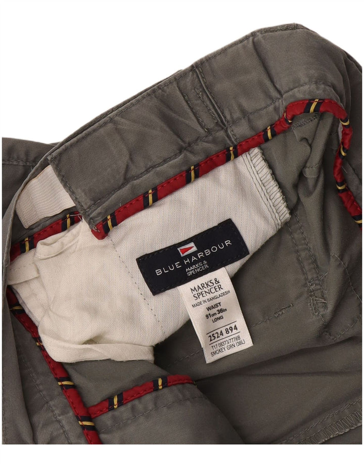 Marks & Spencer Short chino Blue Harbour W36 pour homme en coton gris moyen