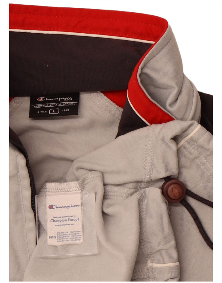 Champion Veste de survêtement pour homme Large Gris Colorblock Polyester