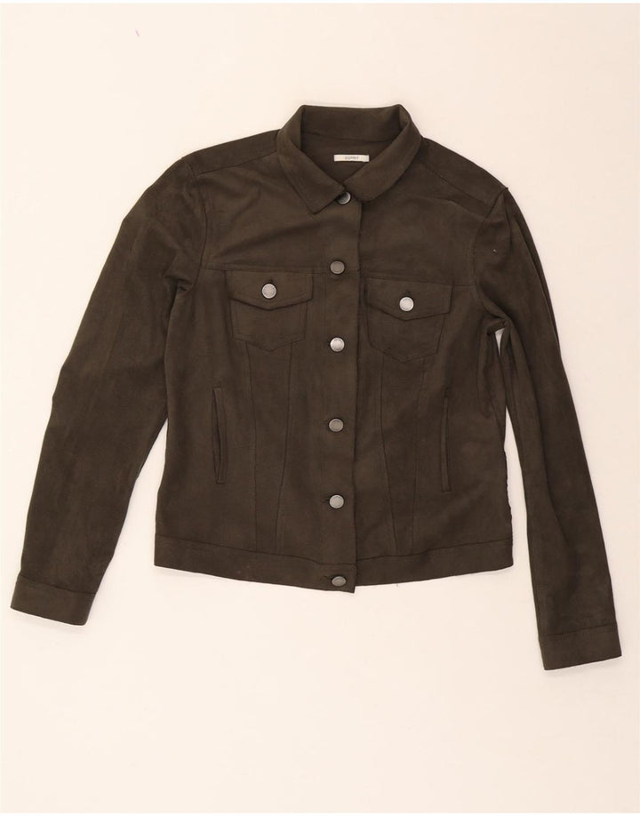 ESPRIT Womens Crop Bomber Jacket UK 12 Medium Green Polyester Vintage Esprit and Second-Hand Esprit from Messina Hembry 