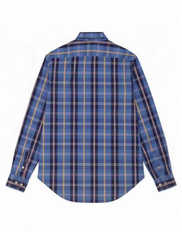 Henry Cottons Chemise homme Taille 39 Coton à carreaux bleu moyen