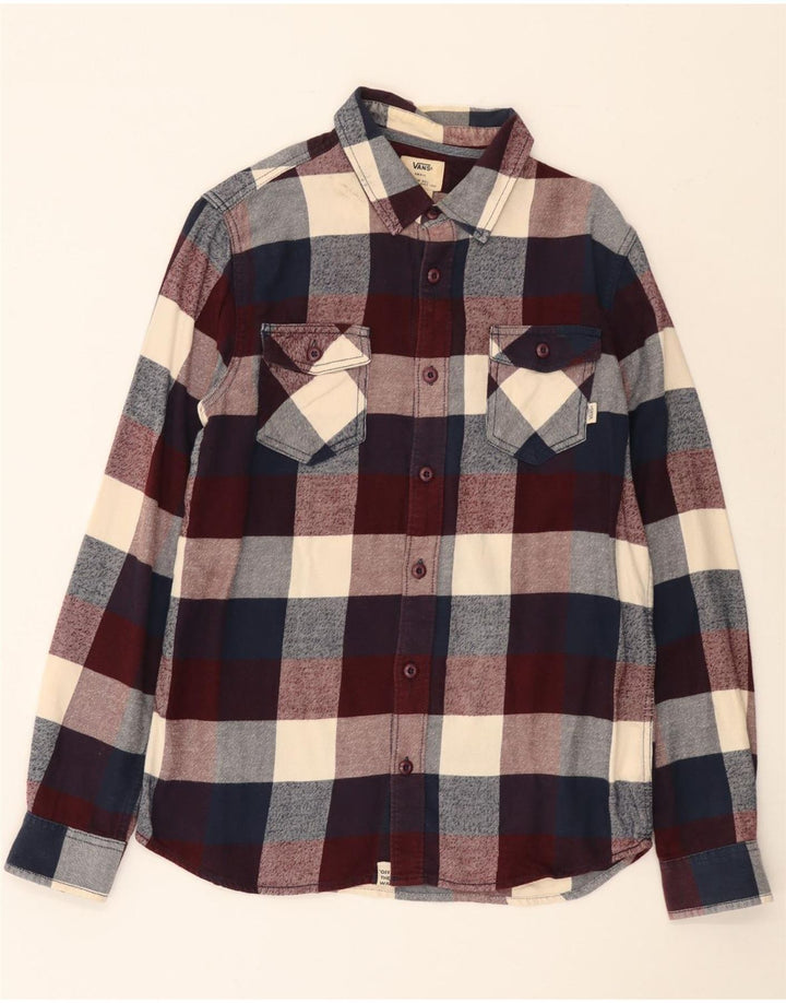 Vans Chemise en flanelle pour homme en coton à carreaux multicolores Small