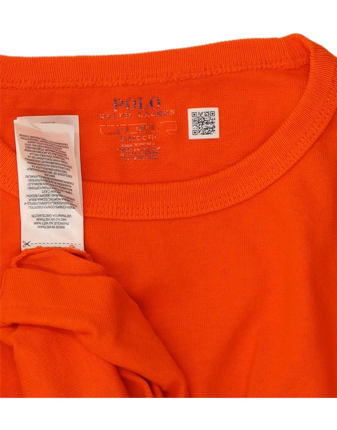 POLO RALPH LAUREN T-shirt coupe classique pour hommes, grand coton orange
