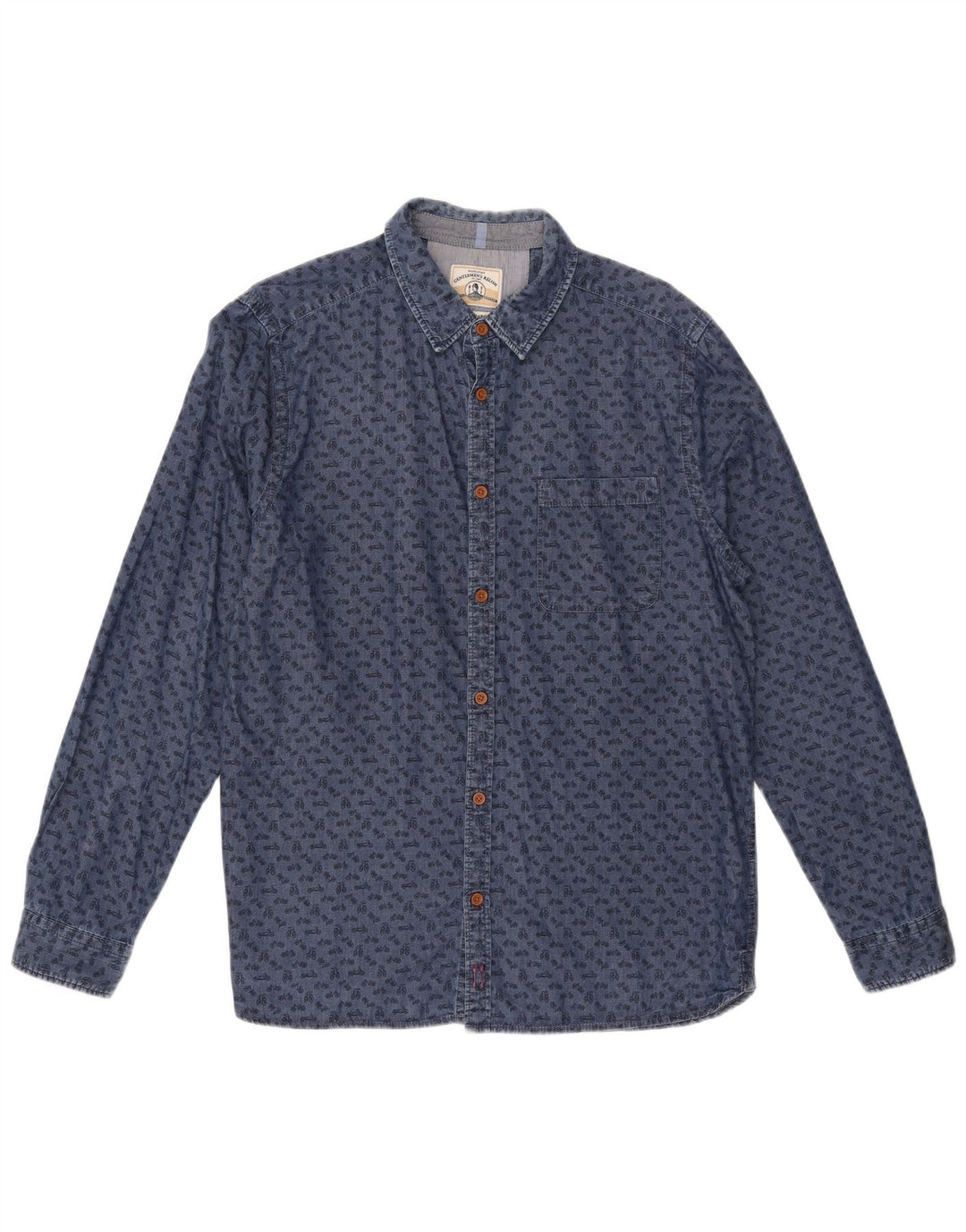 Chemise Slim Fit à motif abstrait White Stuff Homme Bleu Large Coton