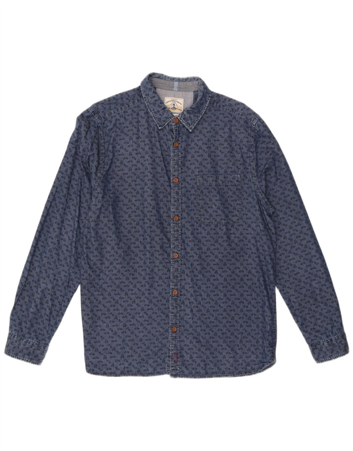 Chemise Slim Fit à motif abstrait White Stuff Homme Bleu Large Coton