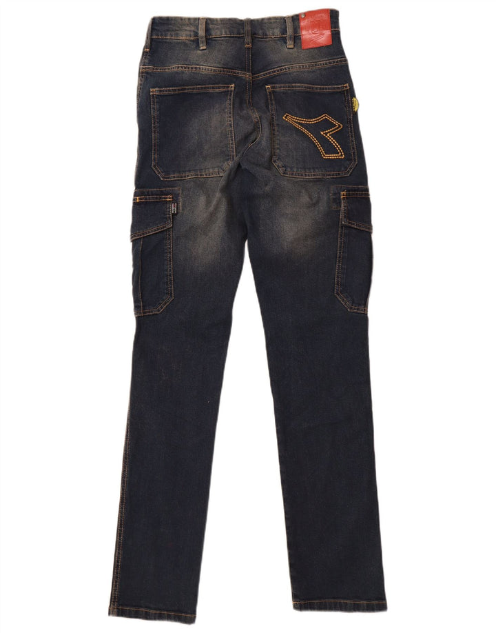 Diadora Jean Cargo Slim Femme W28 L32 Bleu Marine Coton