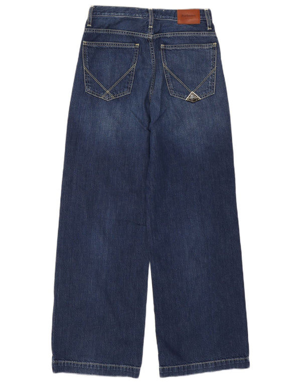 Roy Rogers Jean taille haute jambe large pour femme W25 L28 bleu coton