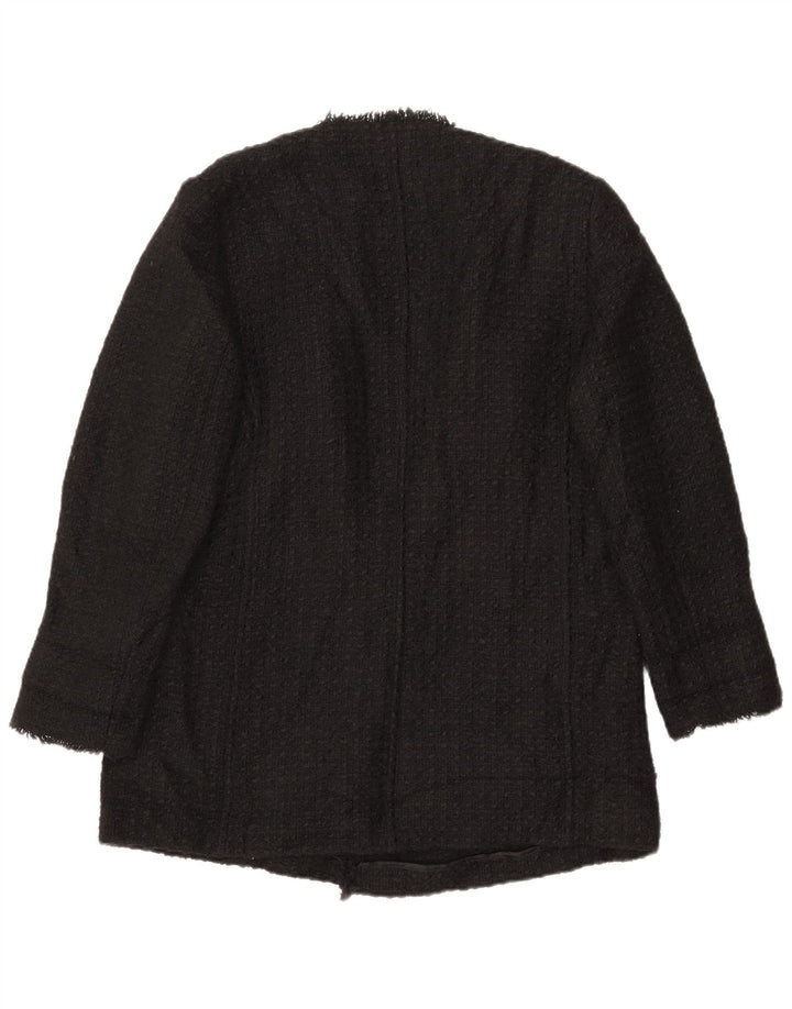 Massimo Dutti Veste Blazer Femme EU 42 Grand Acrylique Noir