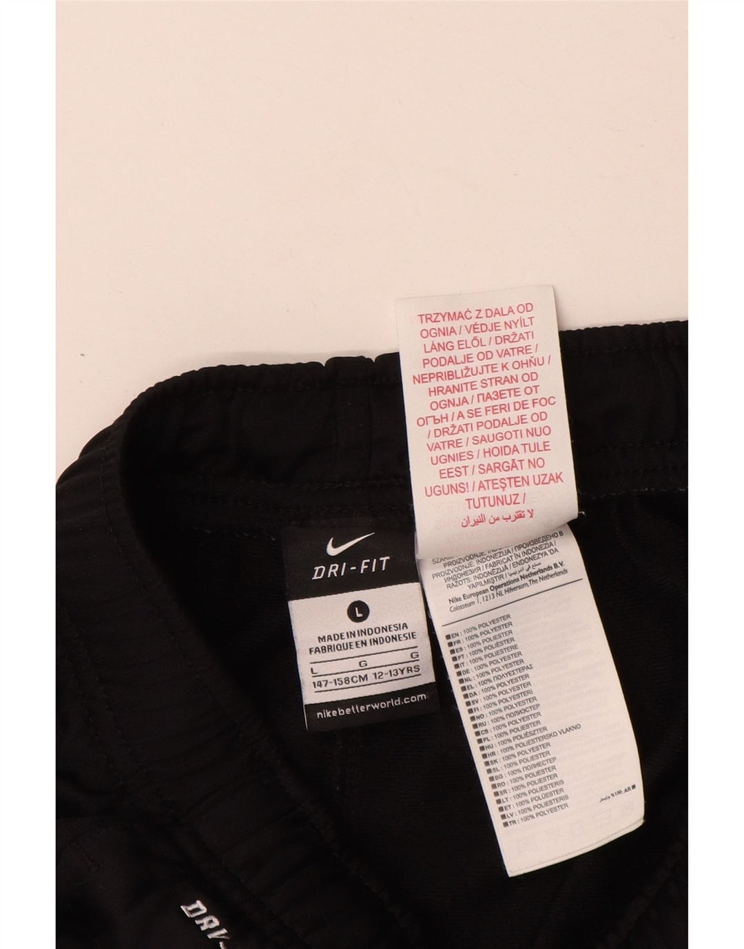 NIKE Pantalon de survêtement Dri Fit pour garçon 12-13 ans Large Noir Polyester