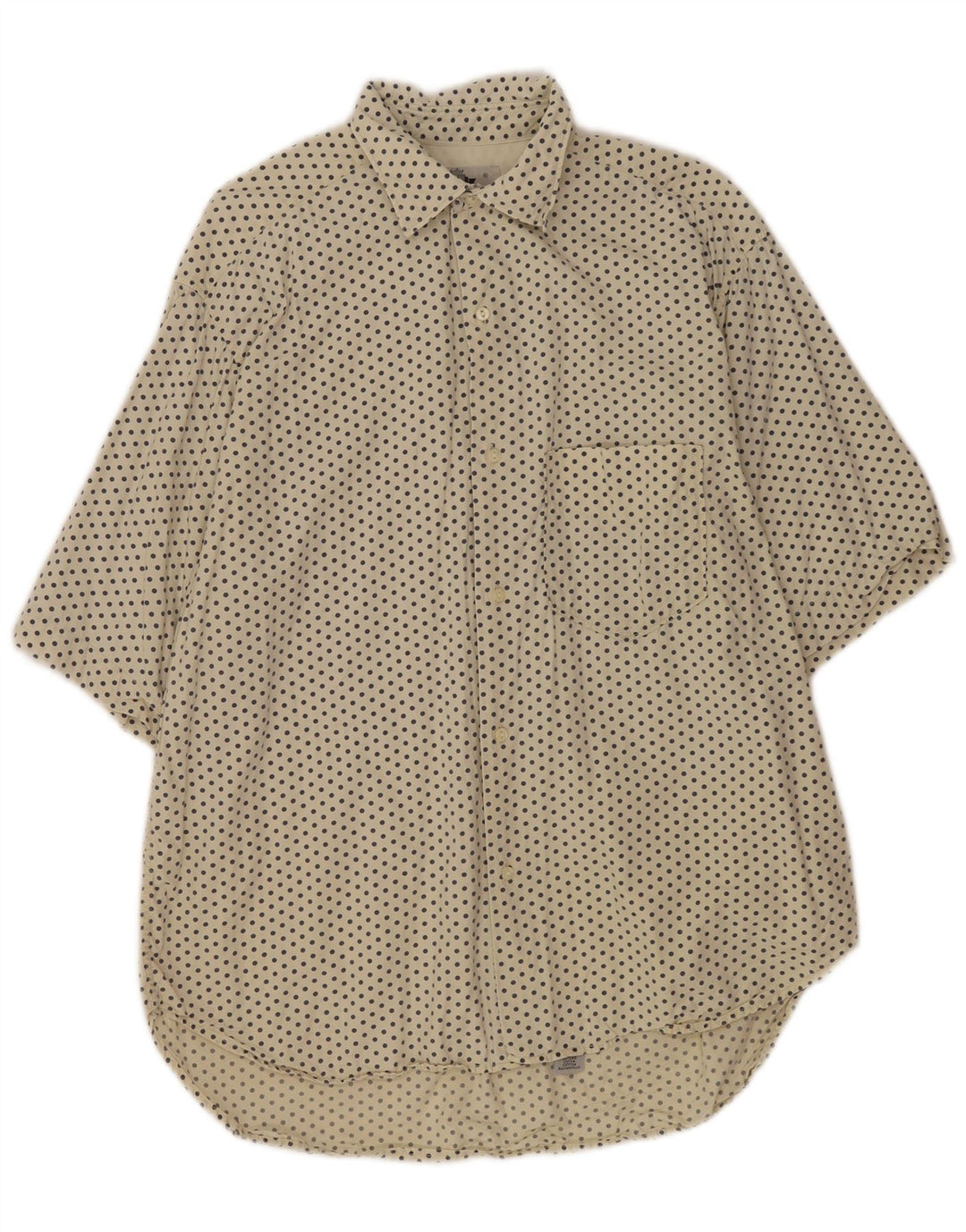 Replay Chemise à Manches Courtes Homme Beige Moyen Tacheté Coton