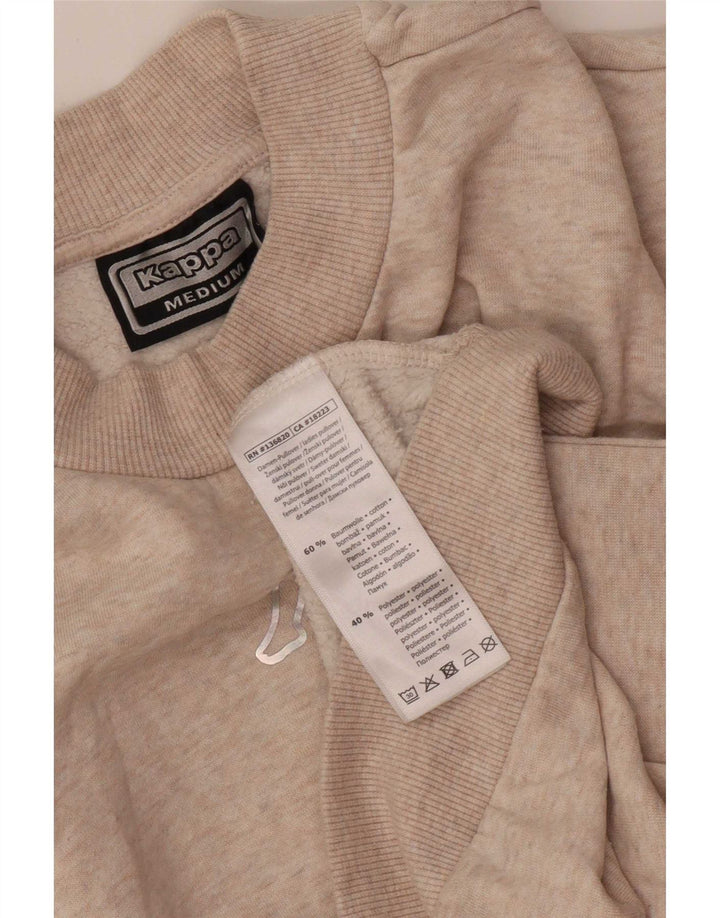 Kappa Sweat-shirt surdimensionné pour femme UK 14 en coton beige moyen