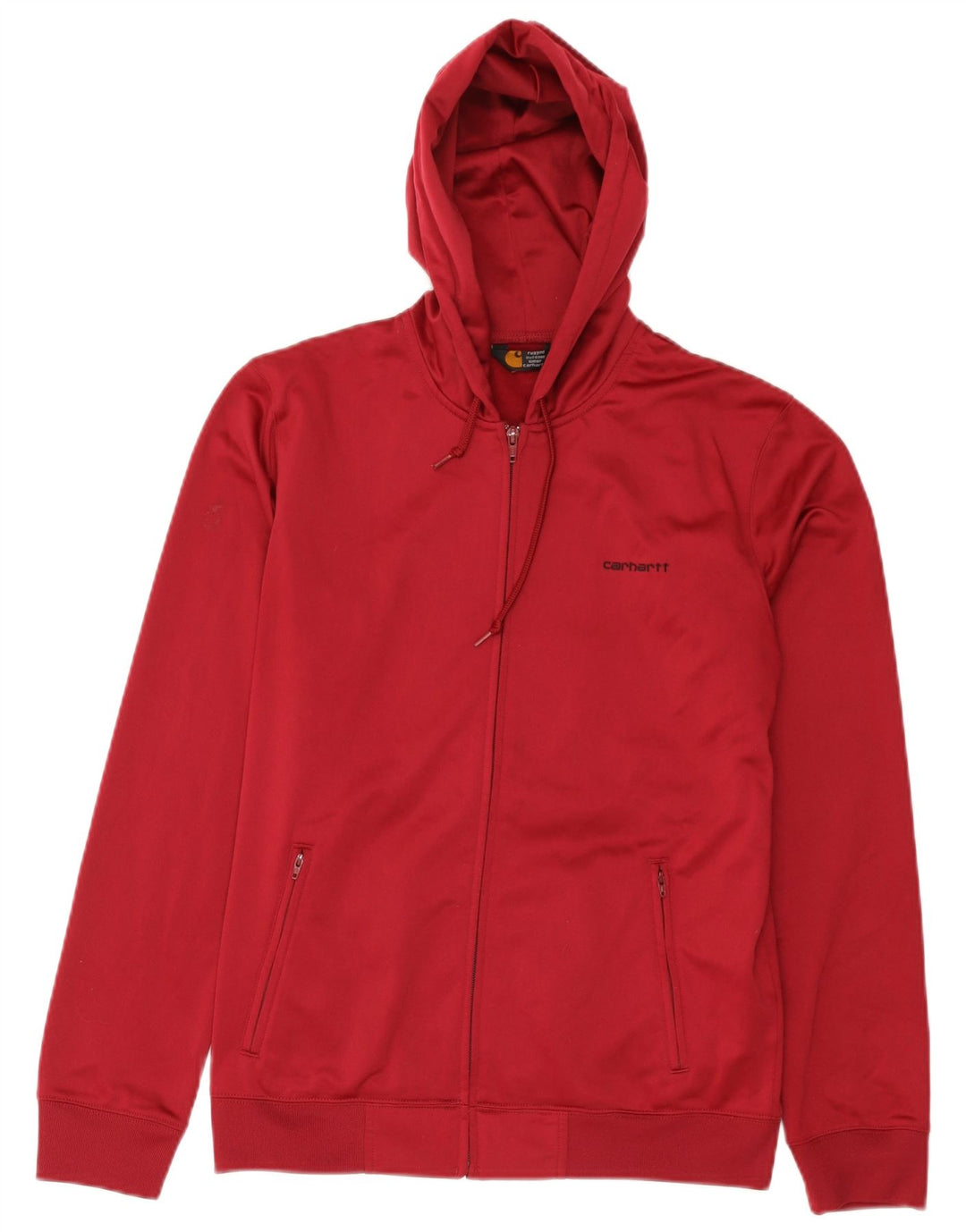 Carhartt Pull à capuche zippé pour femme UK 16 Large Rouge Polyester