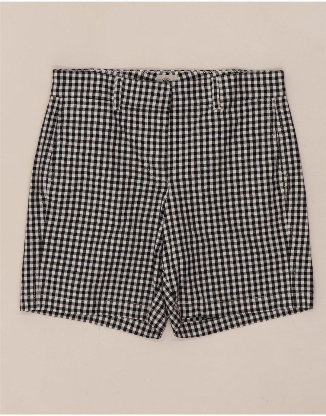 J. CREW Short Chino Femme US 6 Medium W30 Noir Vichy Coton