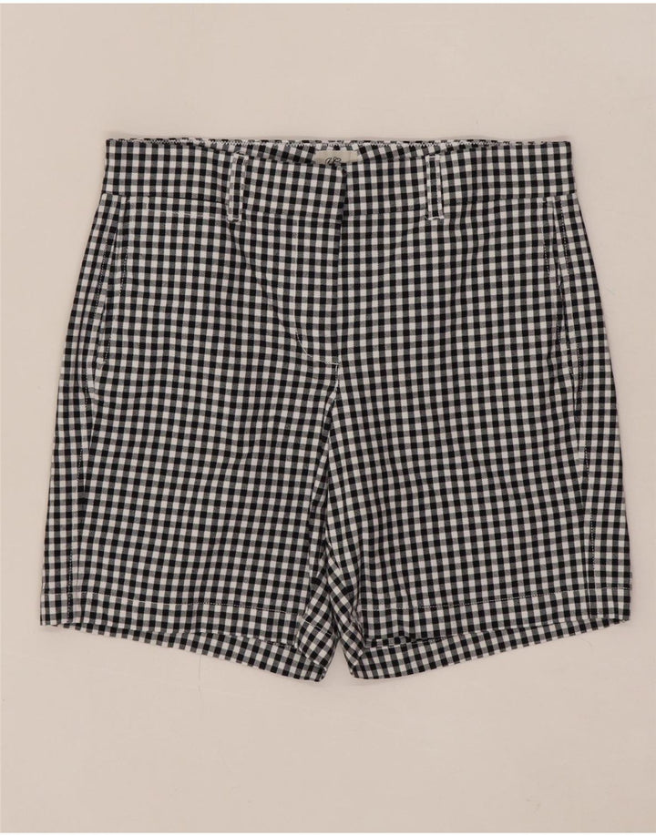J. CREW Short Chino Femme US 6 Medium W30 Noir Vichy Coton