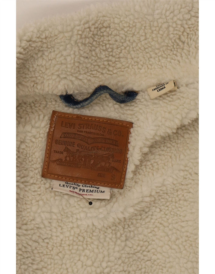 Levi's Veste Sherpa en Jean Homme UK 36 Petit Bleu Coton