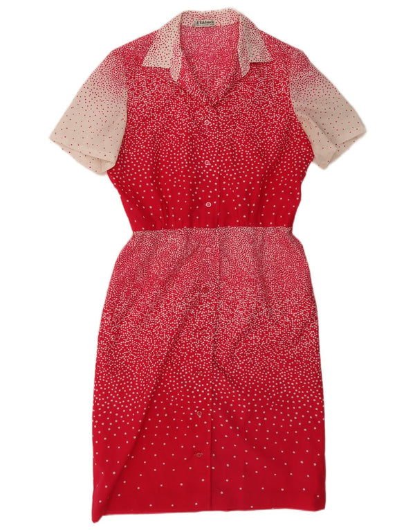 J.Tiktiner Robe chemise à manches courtes pour femme UK 14 Rouge moyen à pois
