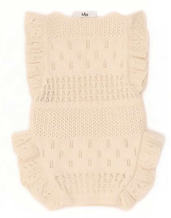 Zara Womens Crop Vest Débardeur UK 8 Petit Polyester Beige