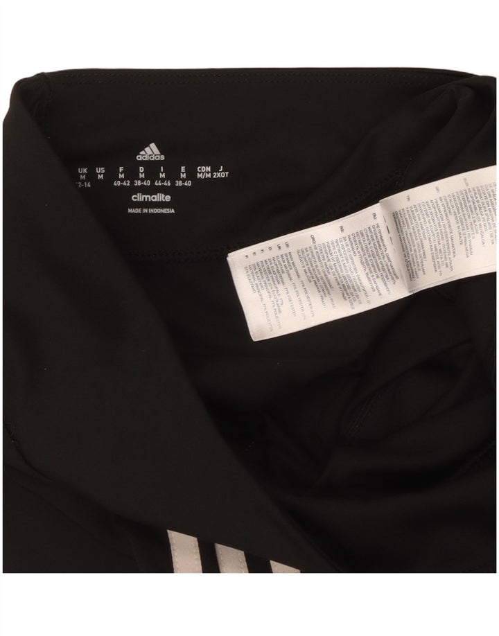 Adidas Femmes Climalite Capri Leggings UK 12/14 Moyen Noir Polyester
