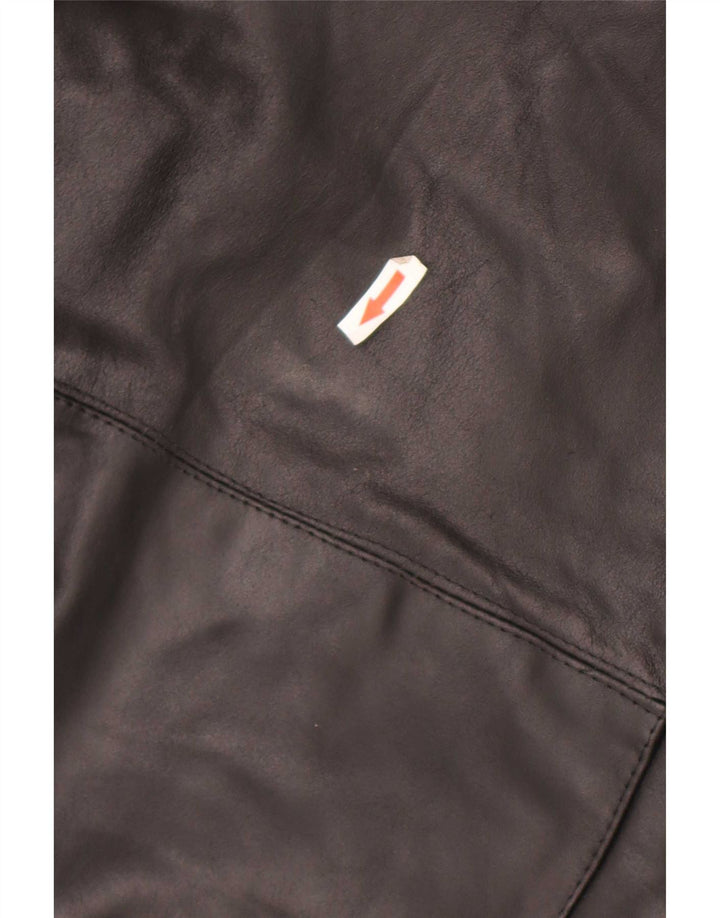 Veste en cuir homme vintage IT 54 2XL Cuir noir